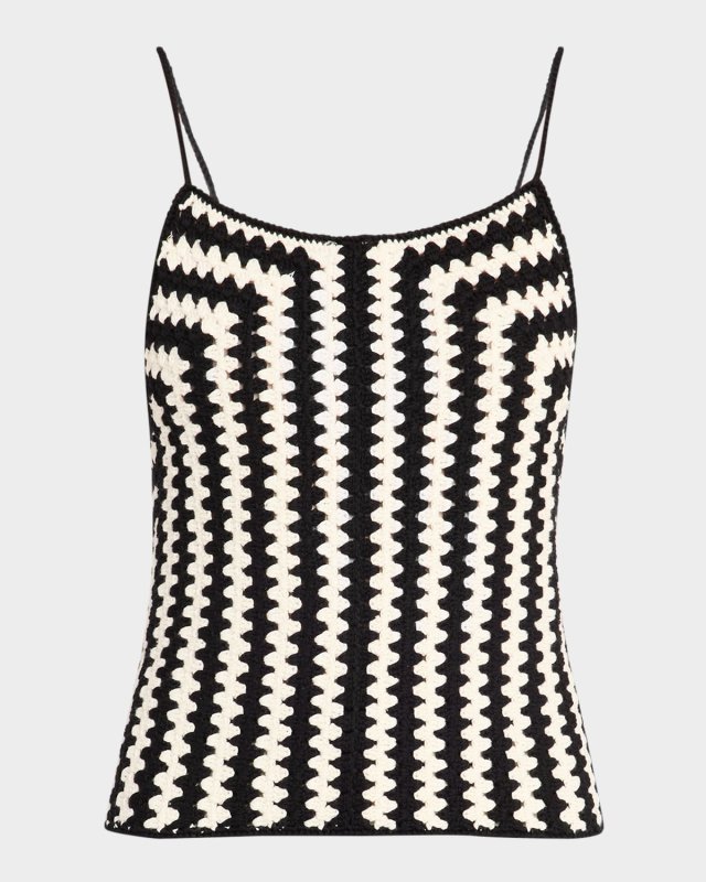 Doria Crochet Low-Back Organic Cotton Tank